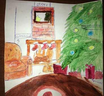 Зимние - Рисунки к Рождеству от 5 класса