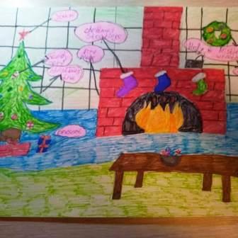 Зимние - Рисунки к Рождеству от 5 класса