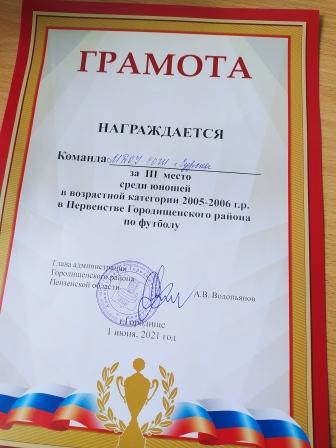 Физкультура и спорт - Первенство Городищенского района по футболу